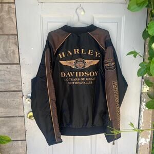 Harley davidson black and brown